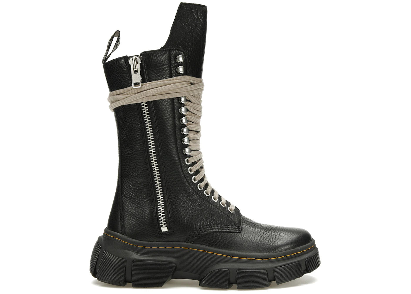 Dr. Martens 1918 DMXL Calf Length Zip Boot-Rick Owens Black