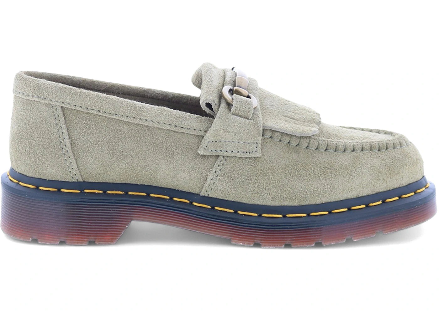 Dr. Martens Adrian Snaffle Desert Oasis Suede Loafers-Pale Olive