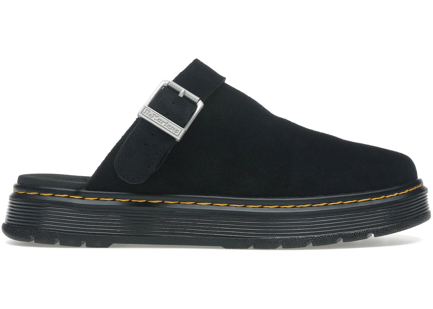 Dr. Martens Brookline Suede Mule-Black Bronx Suede