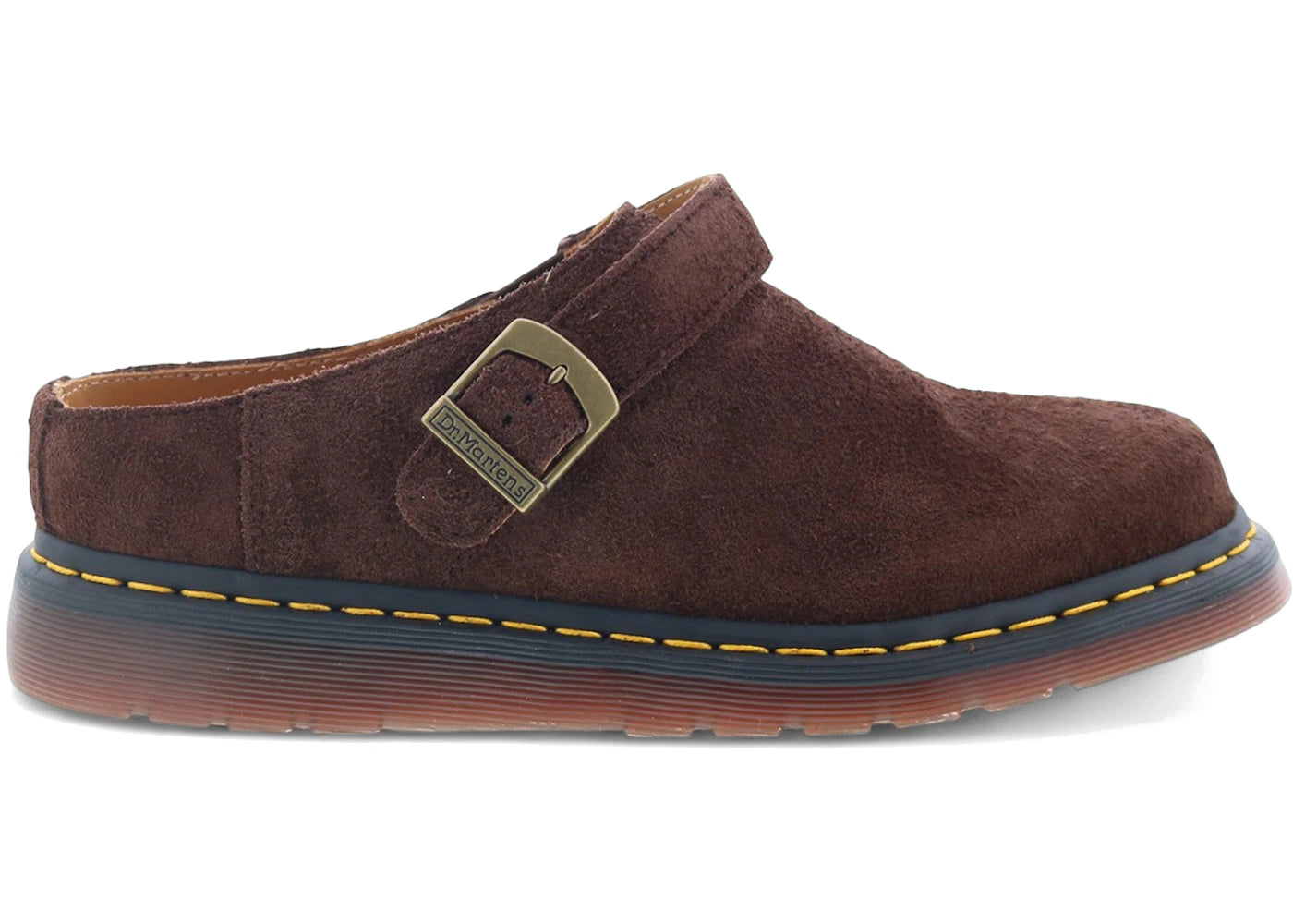 Dr. Martens Isham Desert Oasis Suede Mules-Dark Brown