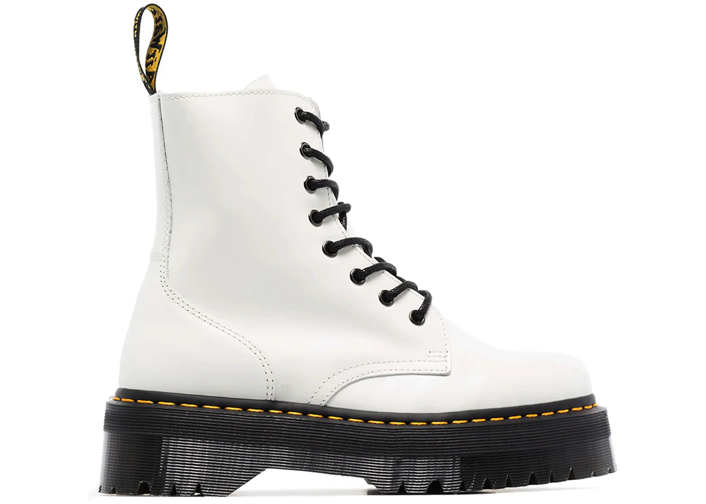 Dr. Martens Jadon Smooth Leather Platform Boot-White