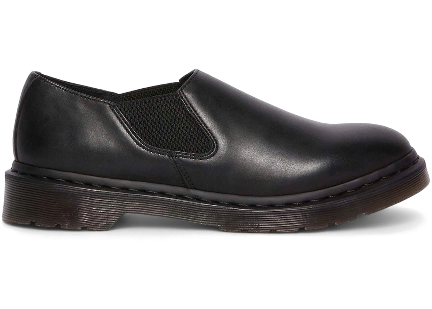 Dr. Martens Louis Analine Leather Slip-On Shoes-Black