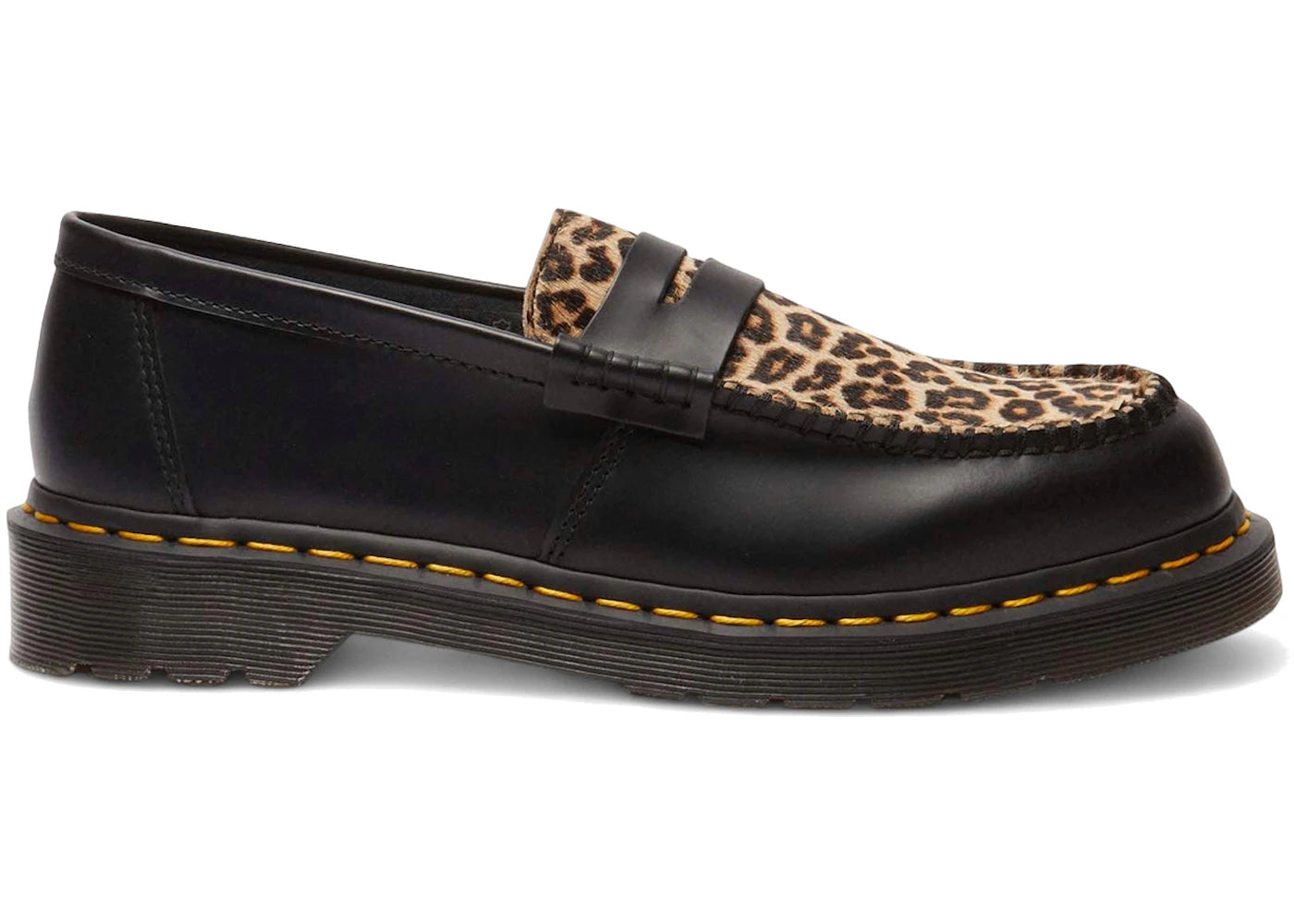 Dr. Martens Penton Smooth Leather Loafer-Black Light Tan Leopard