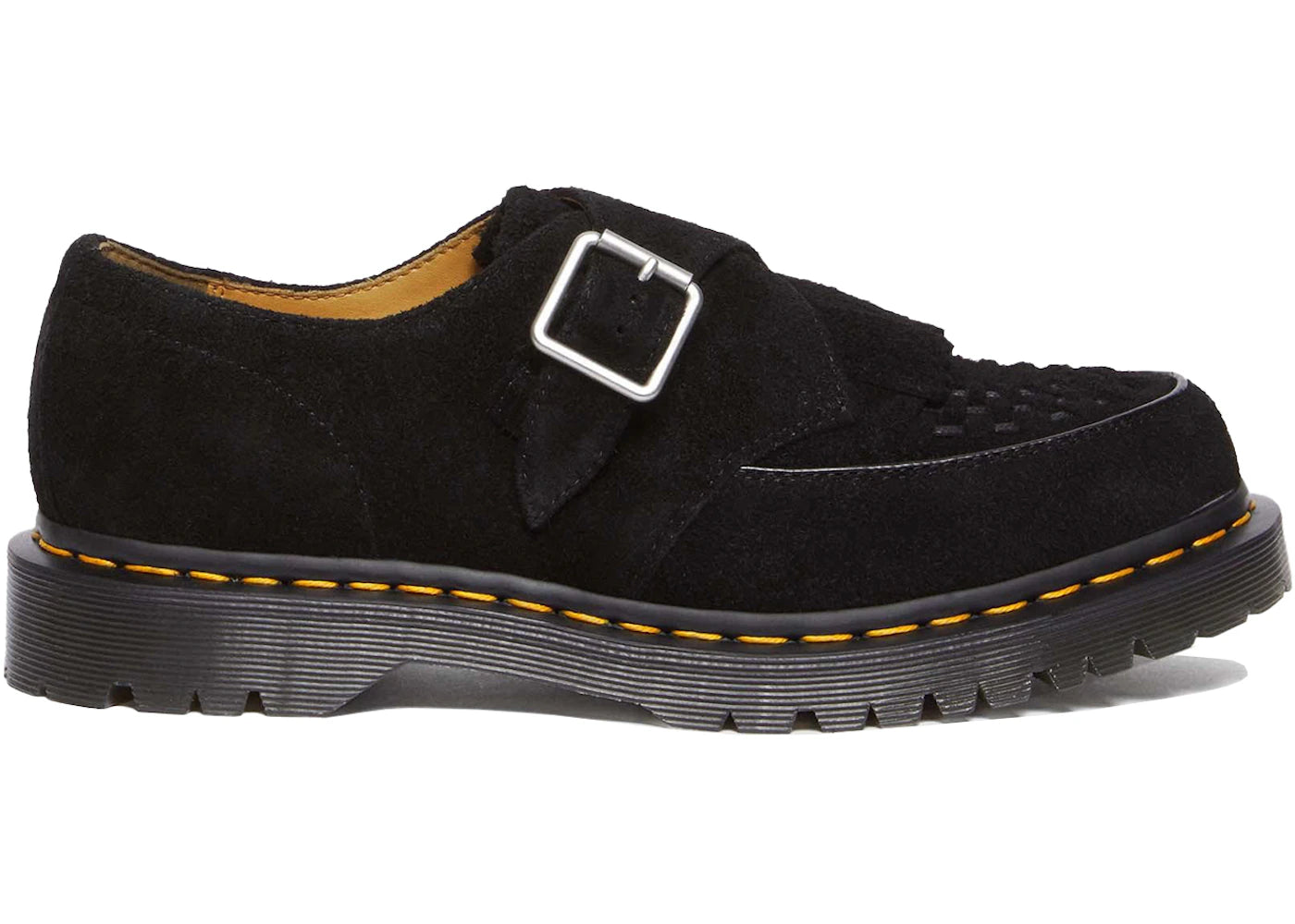 Dr. Martens Ramsey Kiltie Buckle Creepers-Black Desert Oasis Suede