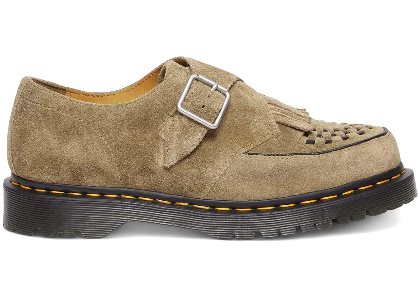 Dr. Martens Ramsey Kiltie Buckle Creepers-Savannah Tan Suede