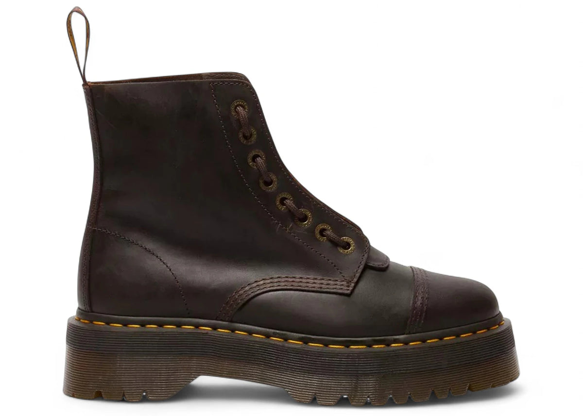 Dr. Martens Sinclair Crazy Horse Leather Platform Lace Up Boot Dark Brown - main view