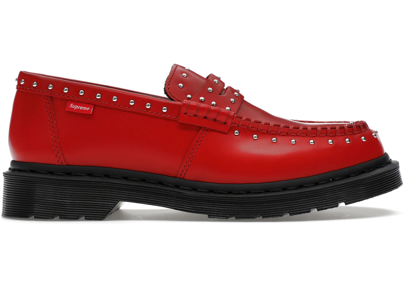 Dr. Martens Studded Penton Loafer-Supreme Red