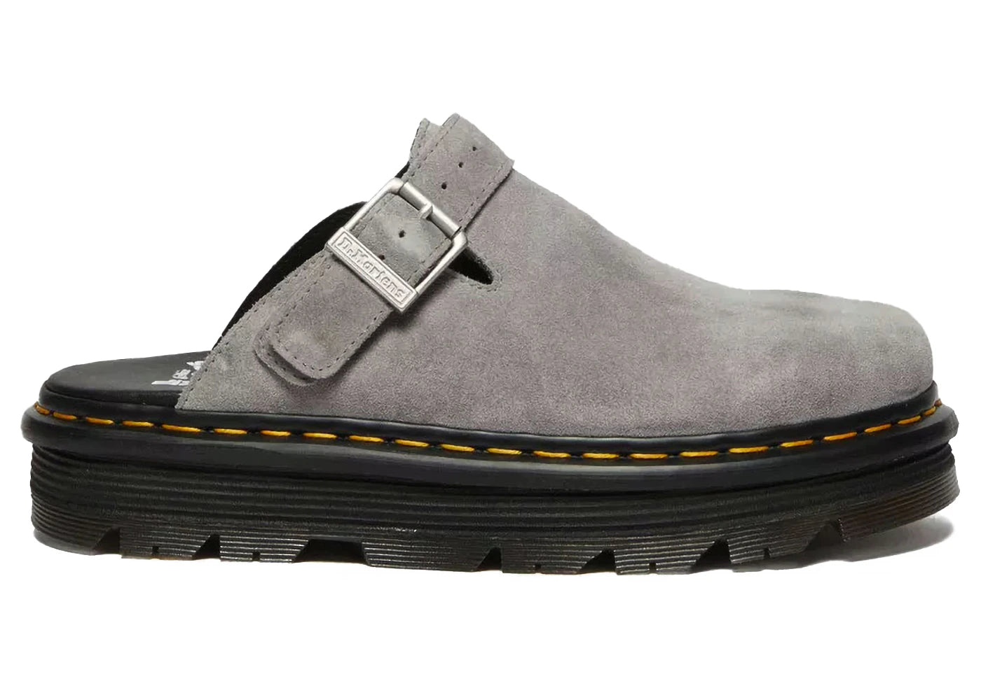 Dr. Martens Zebzag Suede Slingback Platform Mule-Grey