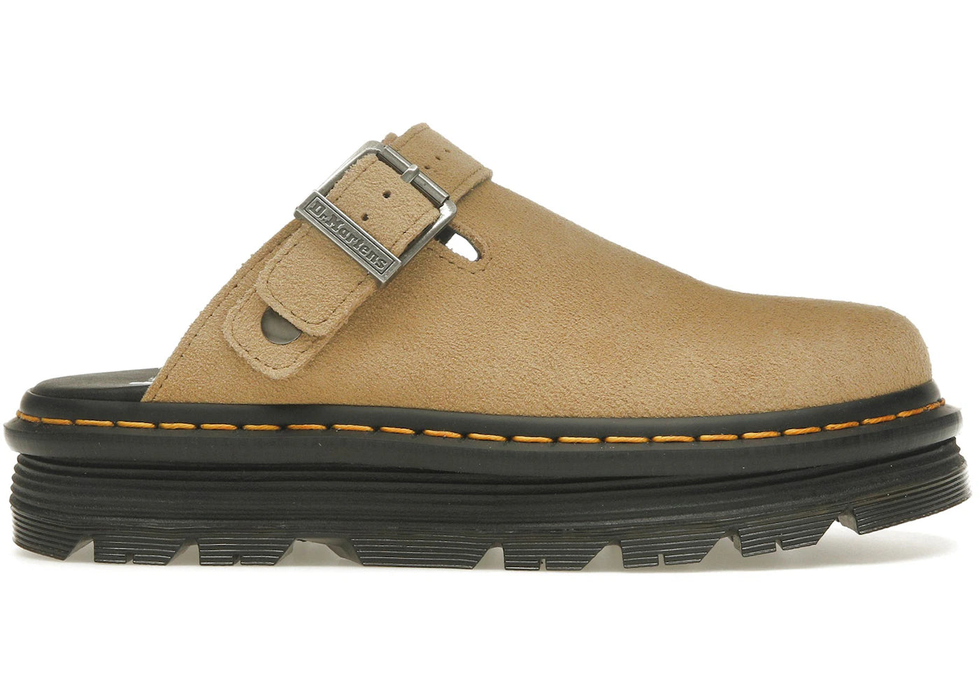 Dr. Martens Zebzag Suede Slingback Platform Mule-Savannah Tan