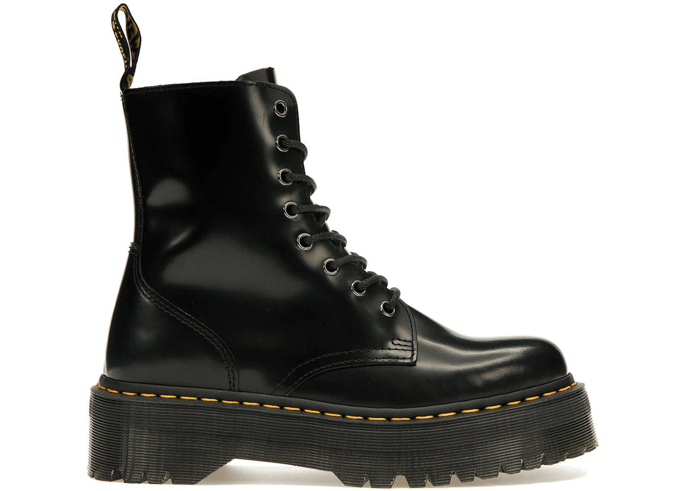 Dr. Martens Jadon Platform Boots-Black Smooth Leather