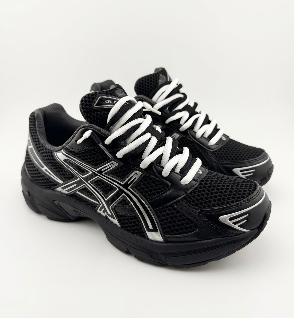 ASICS Gel-1130-Black Pure Silver Double Laces