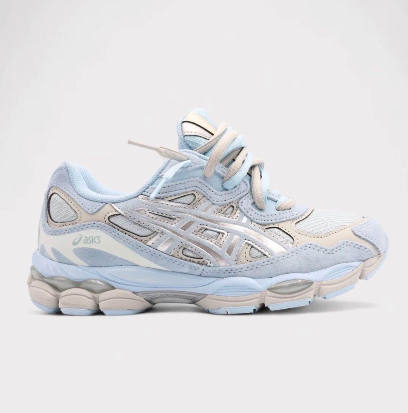 ASICS Gel-NYC-Cream Storm Cloud Blue Arctic Double Laces