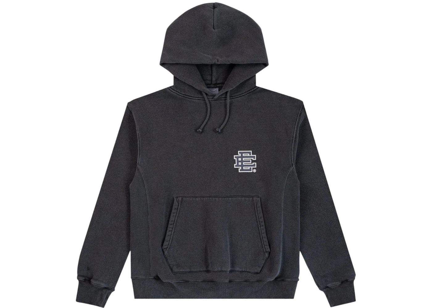Sweat à capuche basique Eric Emanuel EE - Noir délavé/Gris foncé
