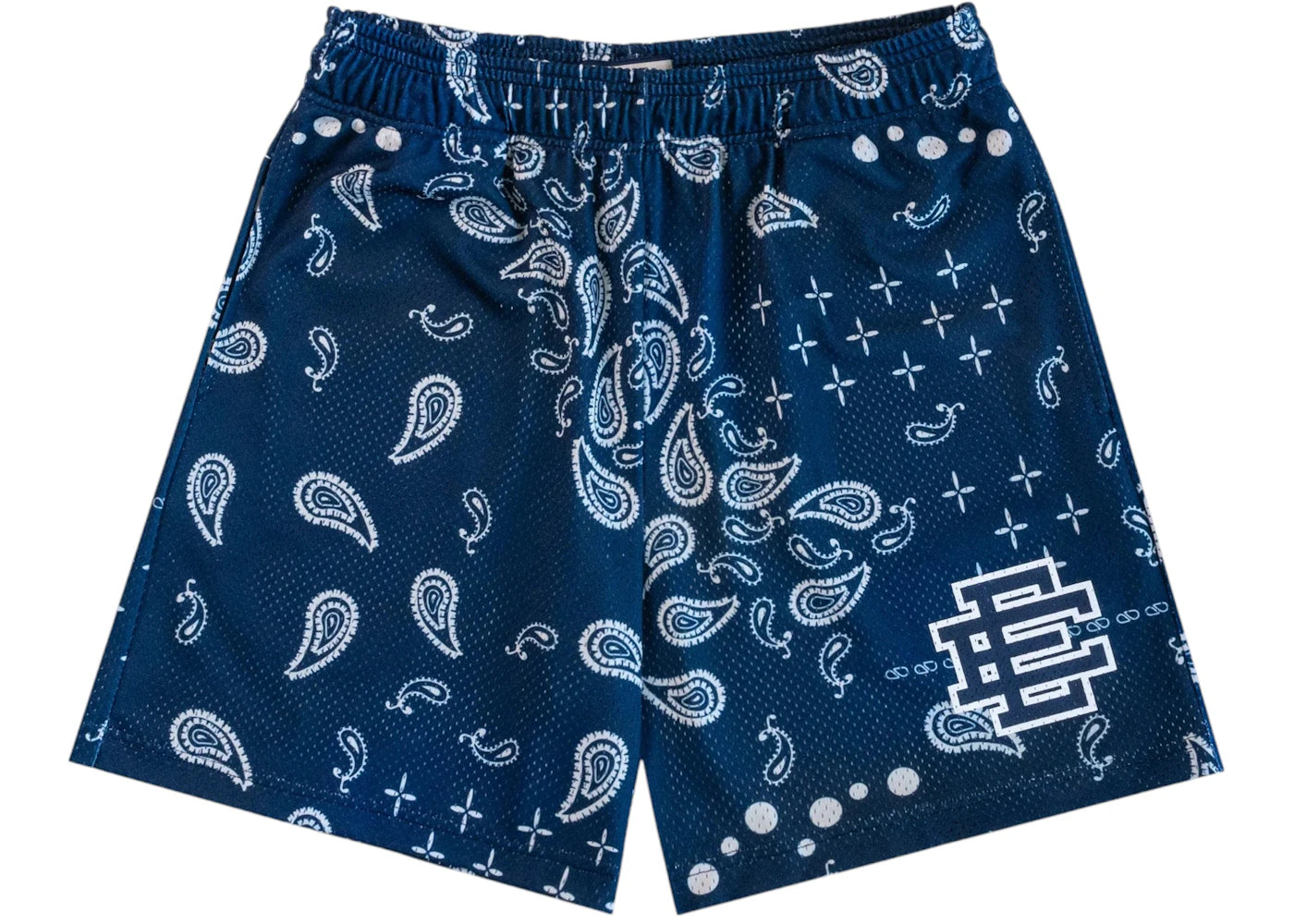 T-shirt basique Eric Emanuel EE (SS25) - Bleu marine à motifs cachemire