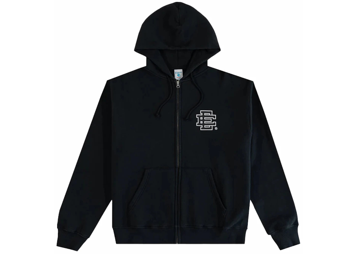 Eric Emanuel EE Basic Zip Up Hoodie (FW24)-Black/White/Black