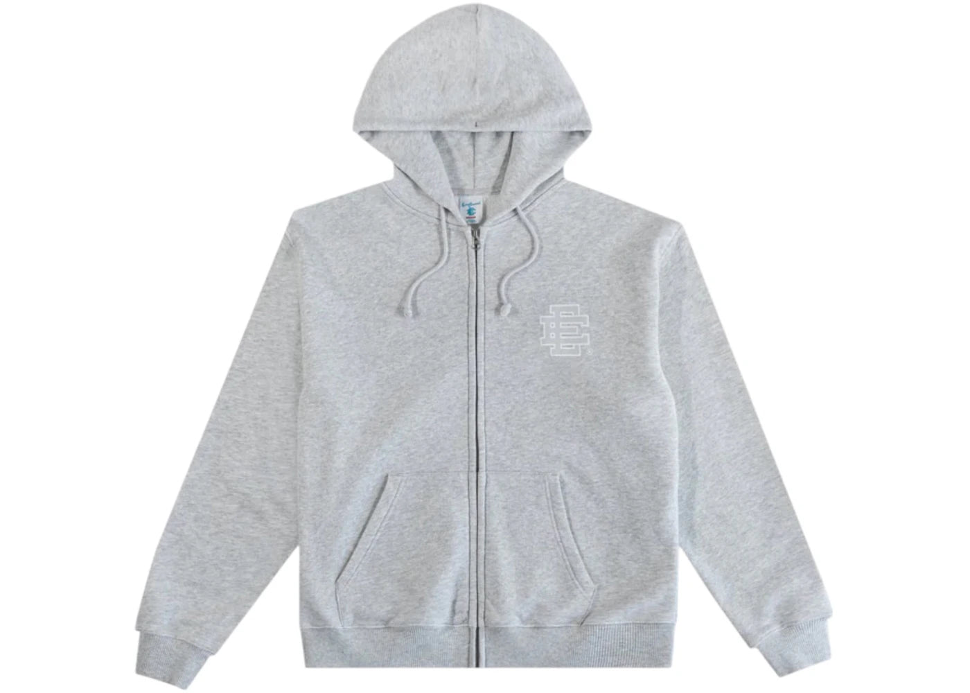 Eric Emanuel EE Basic Zip Up Hoodie (FW24)-Grey/White