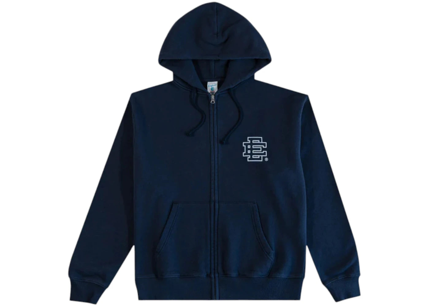 Eric Emanuel EE Basic Zip Up Hoodie (FW24)-Navy/White