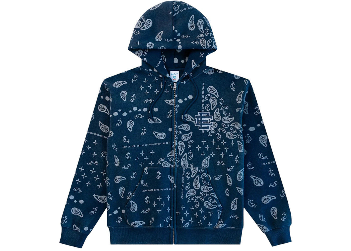 Eric Emanuel EE Zip-Up (SS25)-Navy Paisley