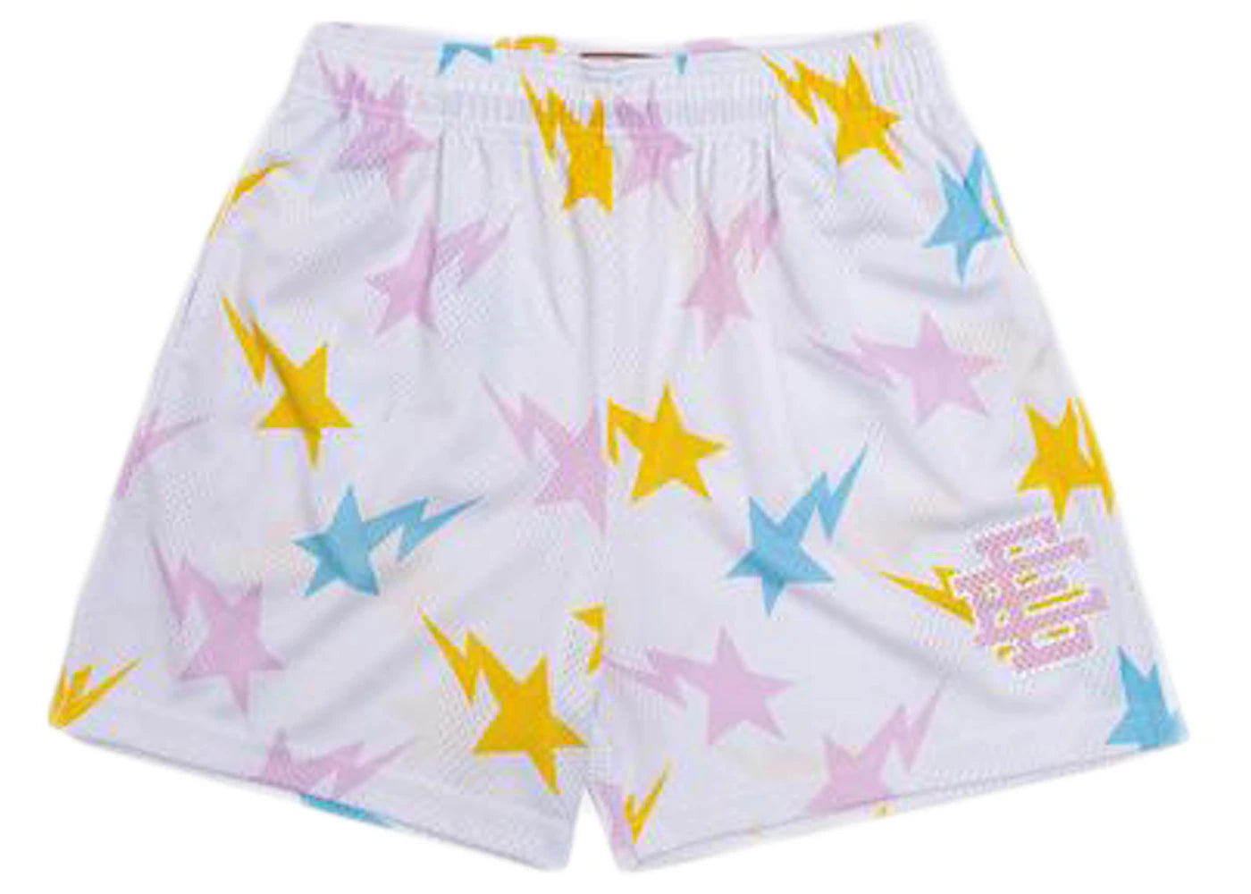 Eric Emanuel x BAPE EE Basic Short-White/Yellow/Blue/Pink