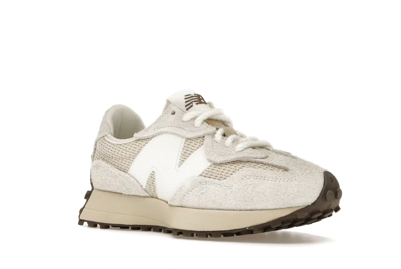 New Balance 327 Cream Brailed