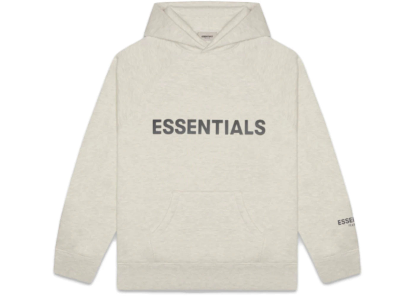 Fear of God Essentials 3D Silicon Applique Pullover Hoodie-Oatmeal/Oatmeal Heather/Light Heather Oatmeal