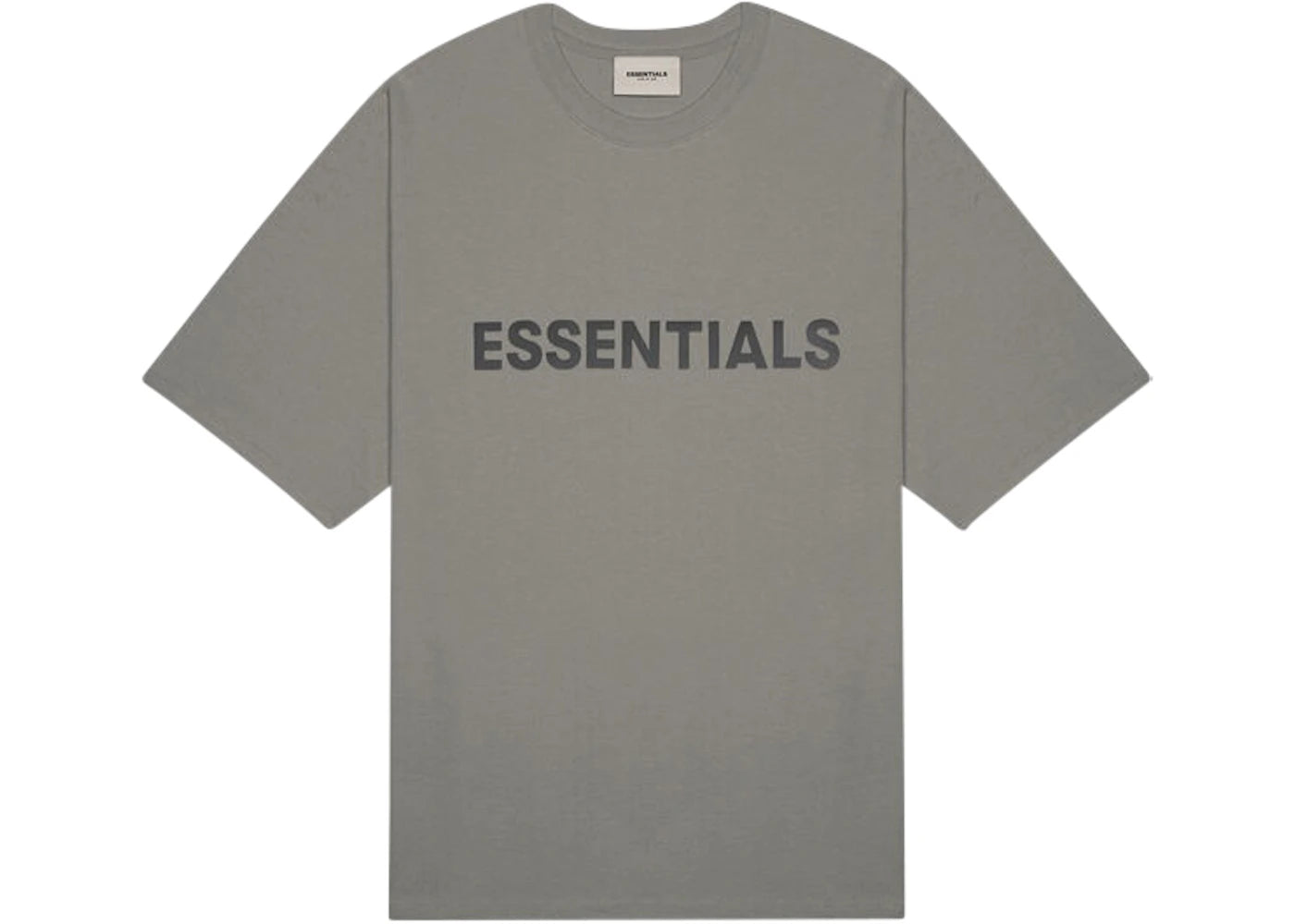 Fear of God Essentials Boxy T-Shirt Applique Logo-Gray Flannel/Charcoal