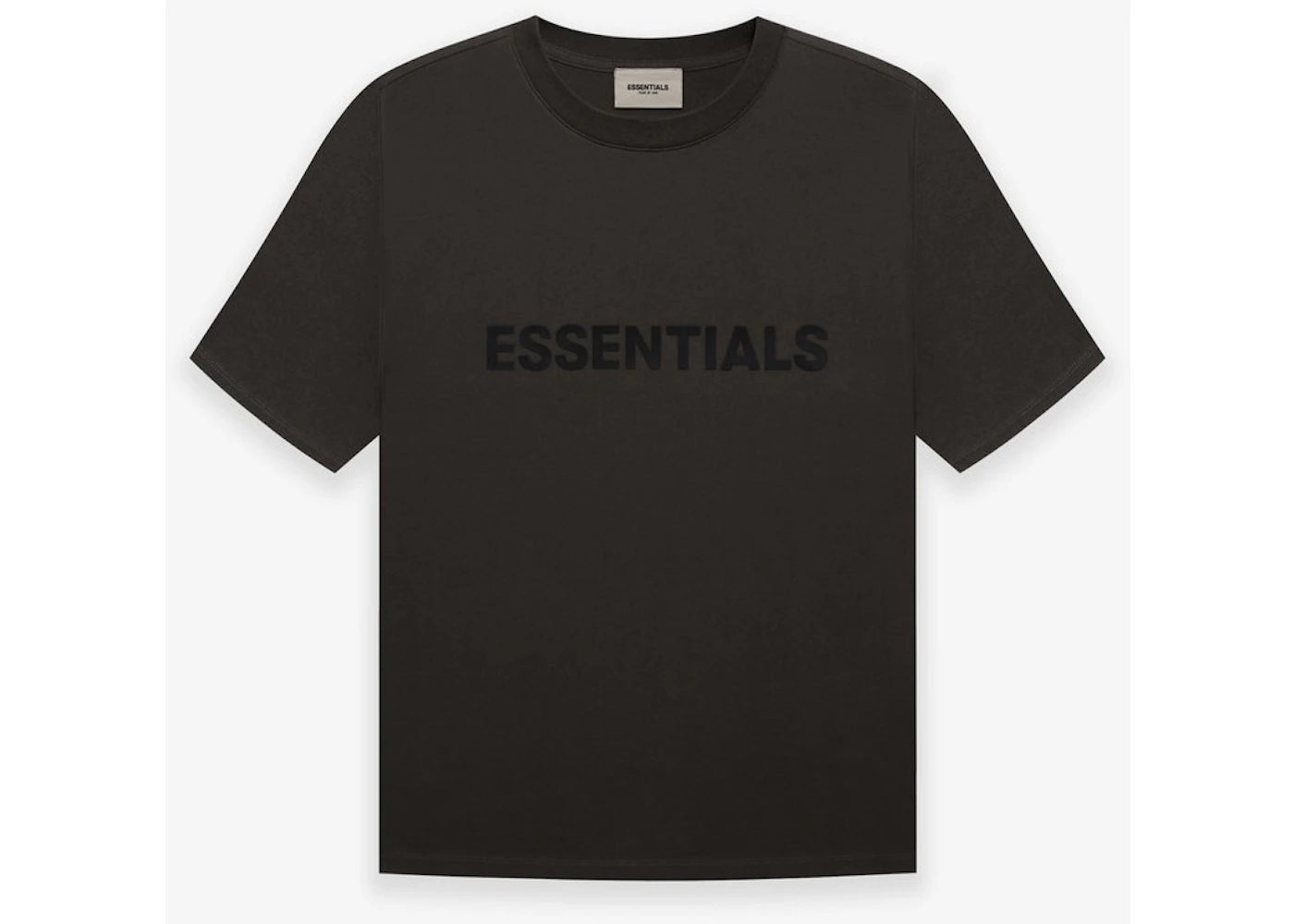 Fear of God Essentials Boxy T-Shirt Applique Logo-Weathered Black/Washed Black