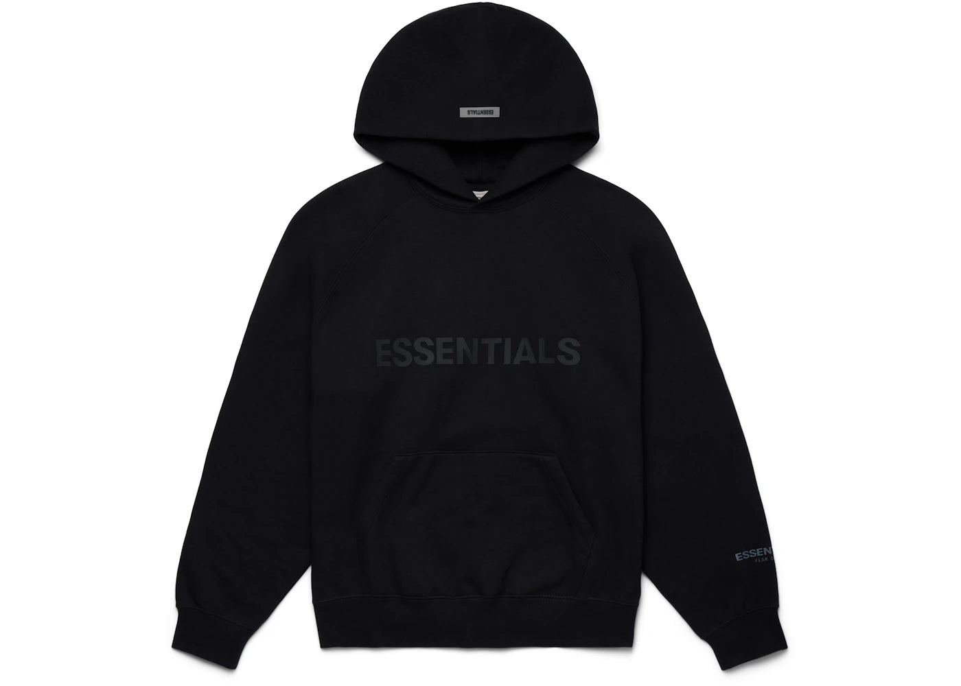 Sweat à capuche Fear of God Essentials avec logo appliqué - Gris ardoise foncé/Limousine extensible/Noir 