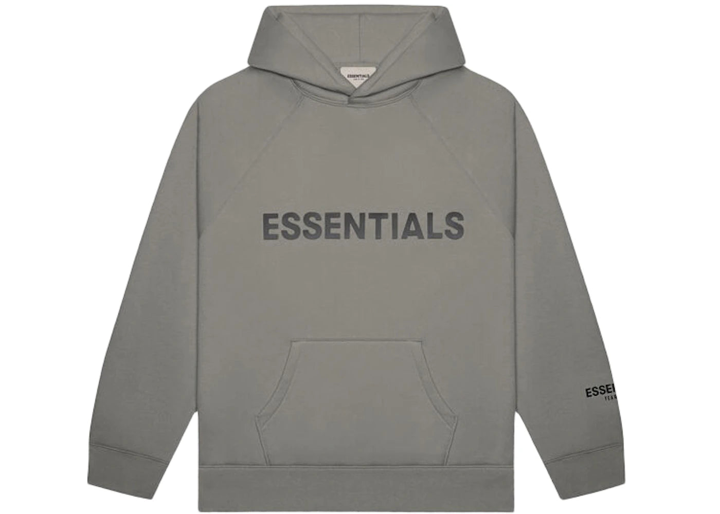 Fear of God Essentials Pullover Hoodie Applique Logo-Gray Flannel/Charcoal