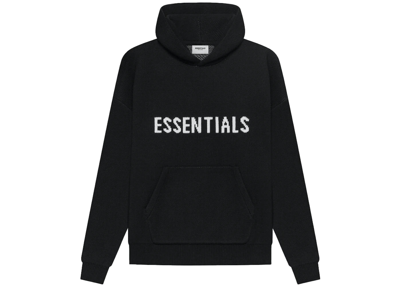 Fear of God Essentials Knit Pullover Hoodie (SS21)-Black