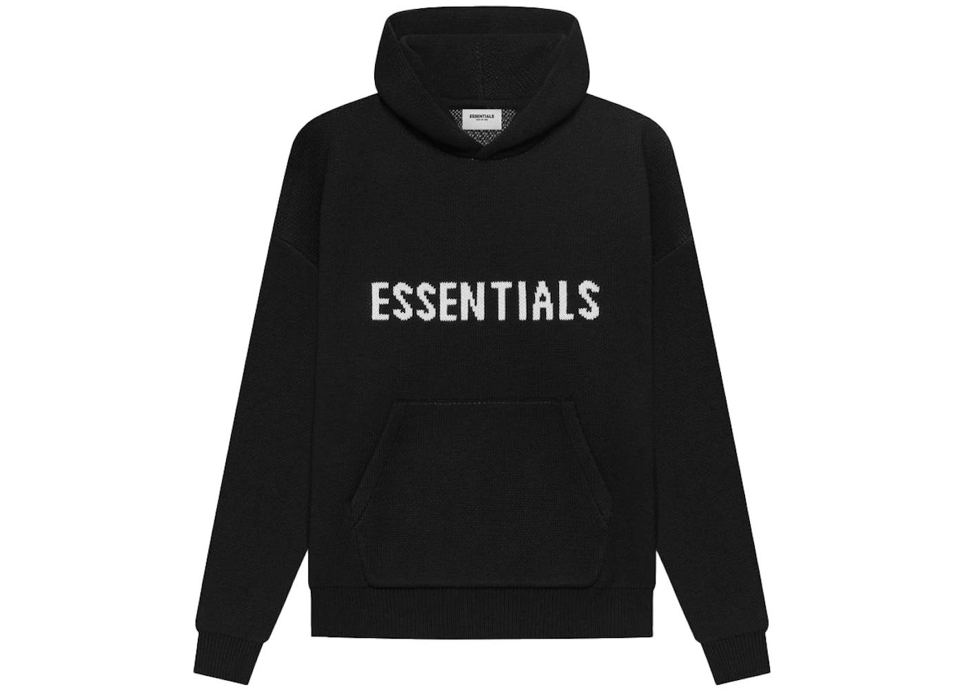 Fear of God Essentials Knit Pullover Hoodie (SS21)-Black