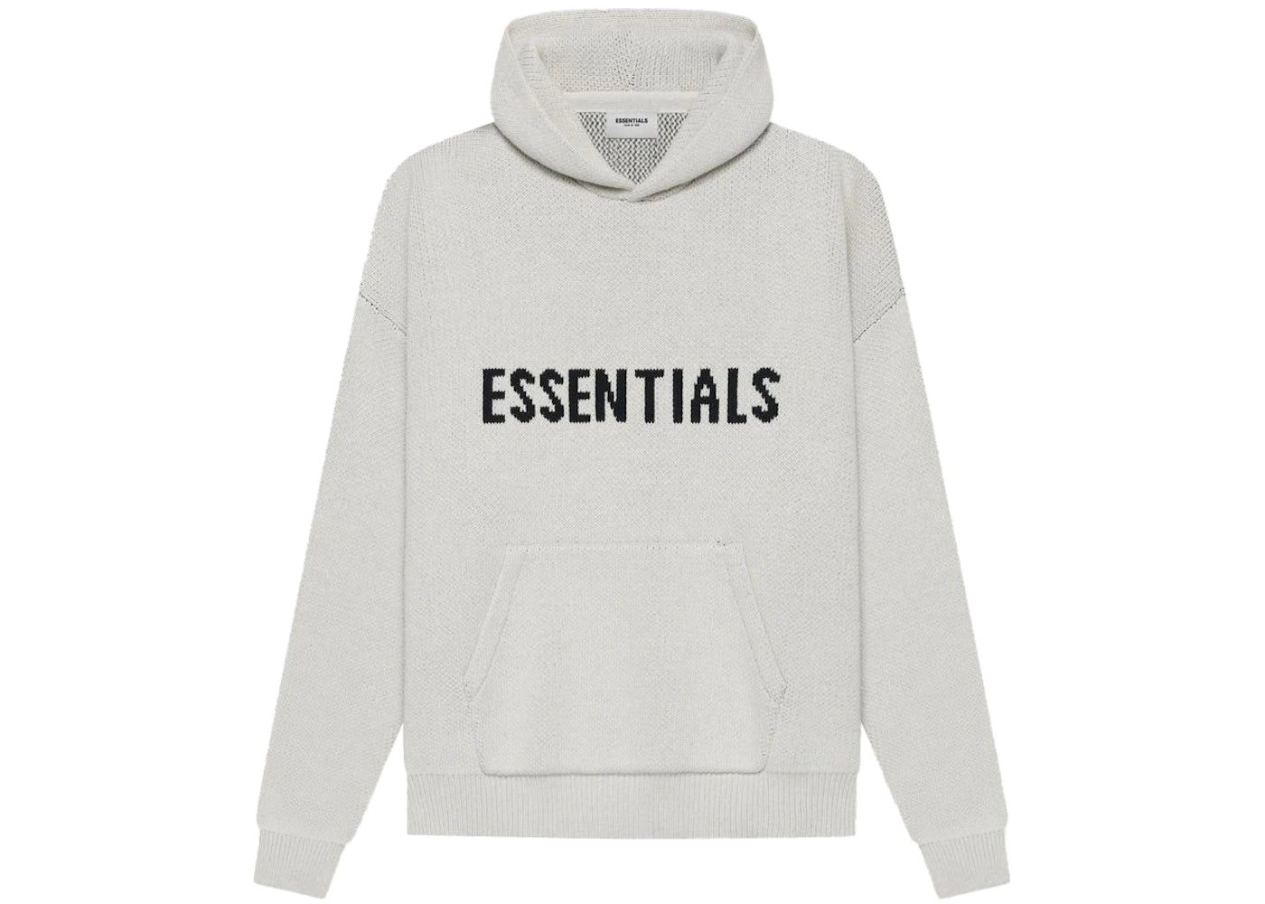 Fear of God Essentials Knit Pullover Hoodie (SS21)-Light Heather Oatmeal