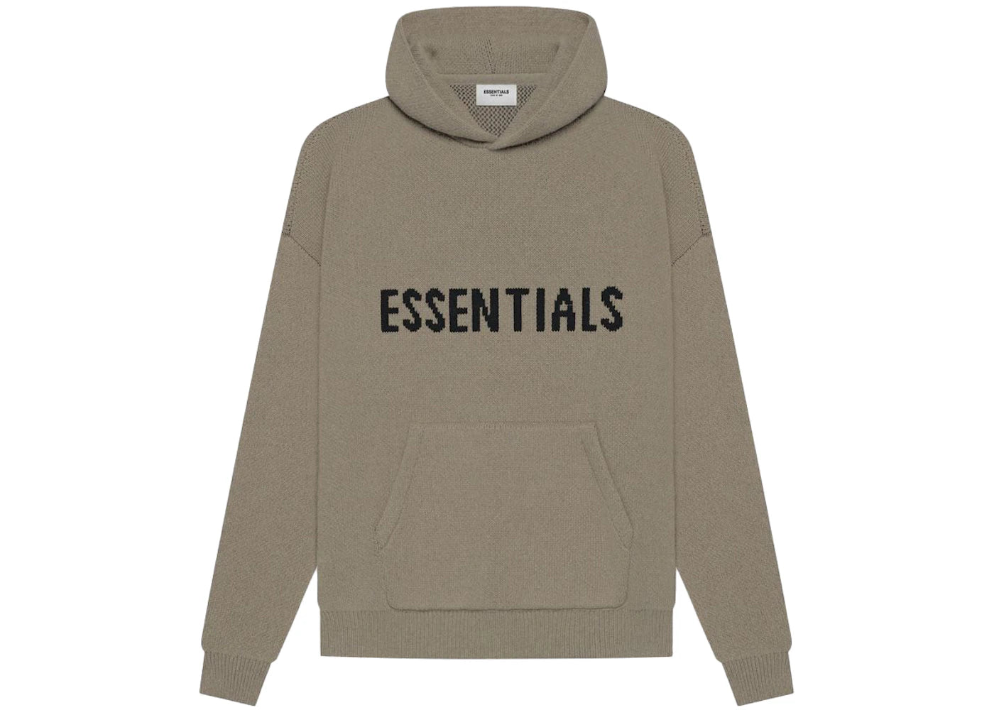 Fear of God Essentials Knit Pullover Hoodie (SS21)-Taupe