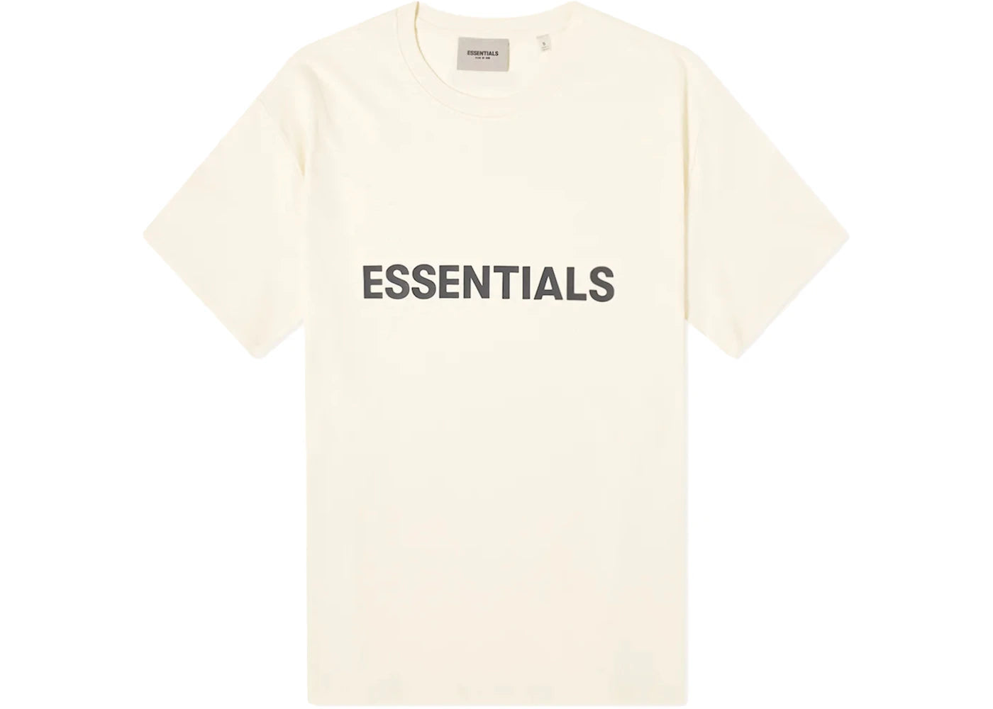 Fear of God Essentials Boxy T-Shirt Applique Logo-Butter Cream