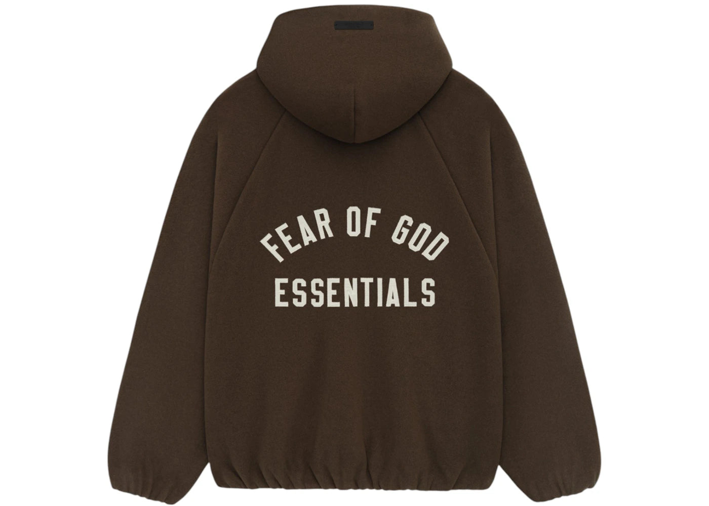 Fear of God Essentials Brushed Hooded Bomber-Brown