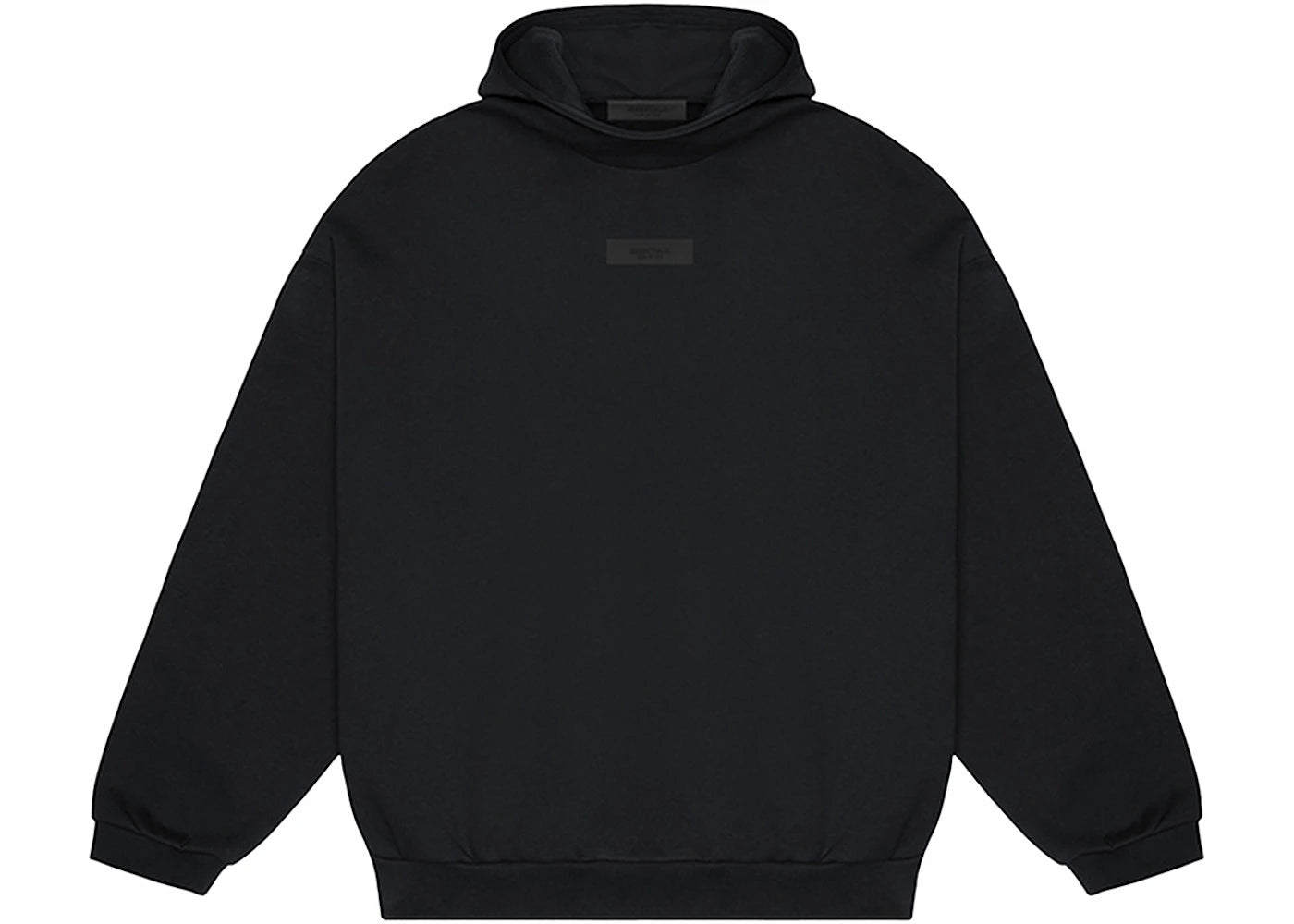 Fear of God Essentials Chest Logo Hoodie-Jet Black/Jet Black