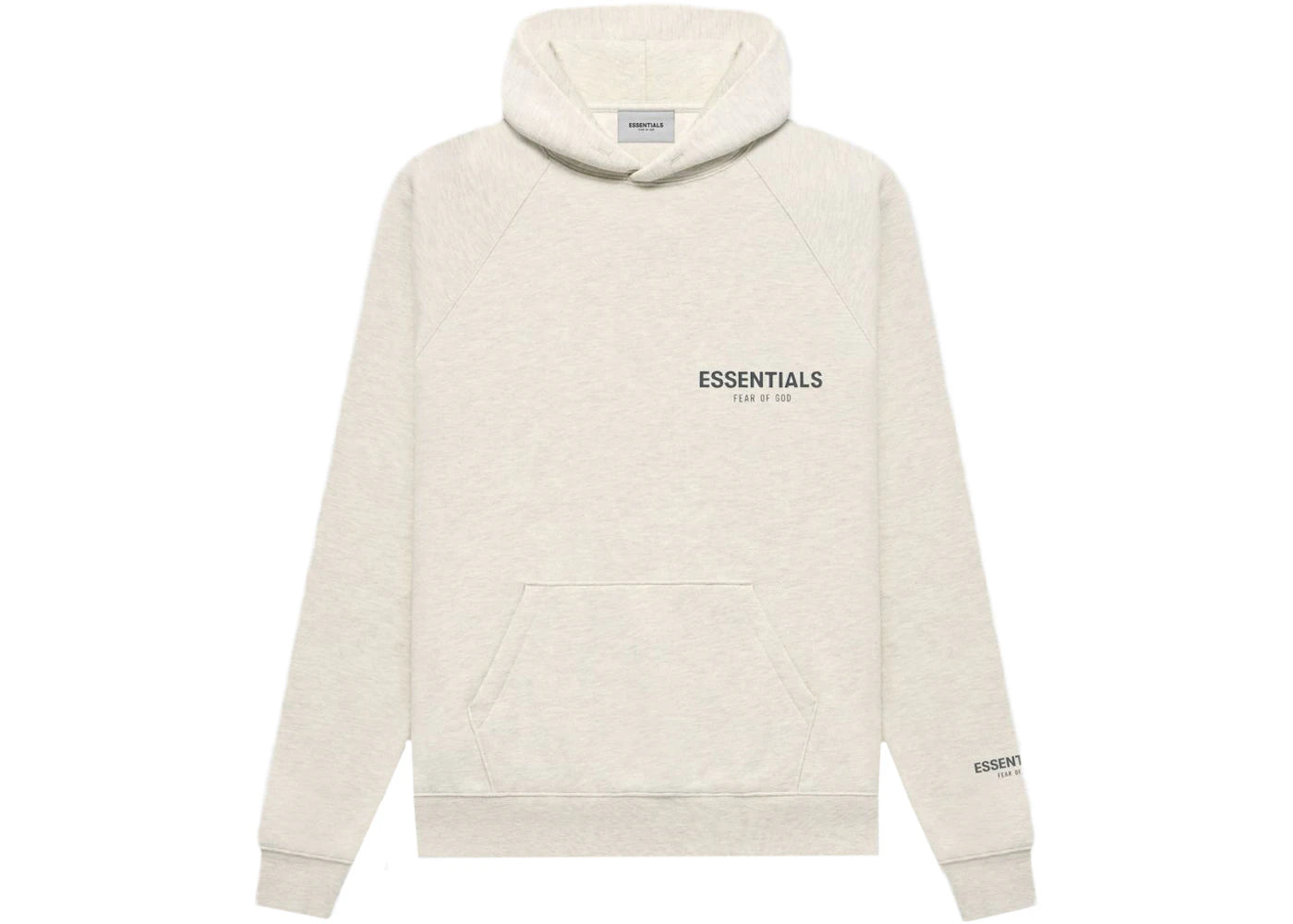 Fear of God Essentials Core Collection Pullover Hoodie-Light Heather Oatmeal
