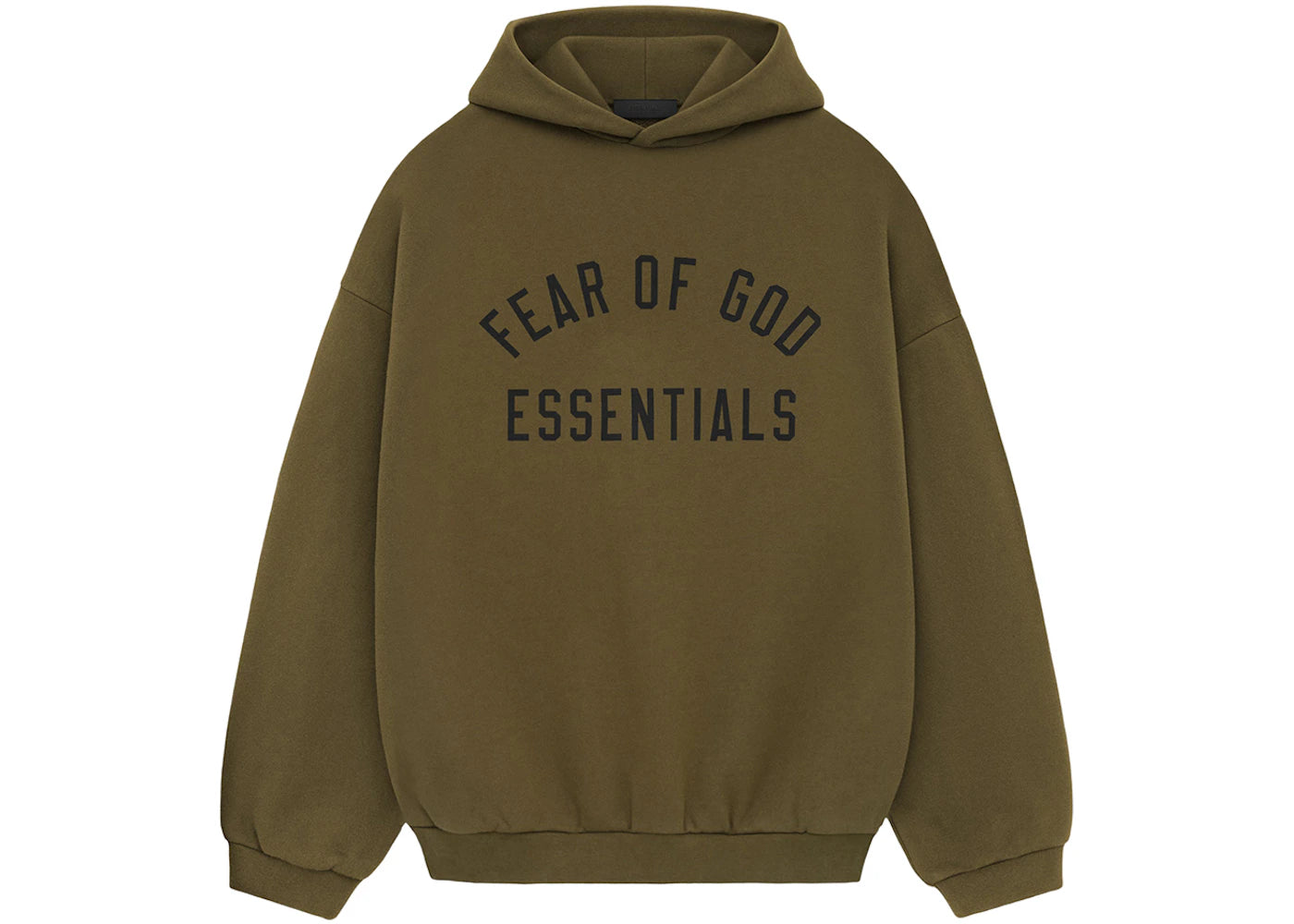 Fear of God Essentials Fleece Hoodie-Olive