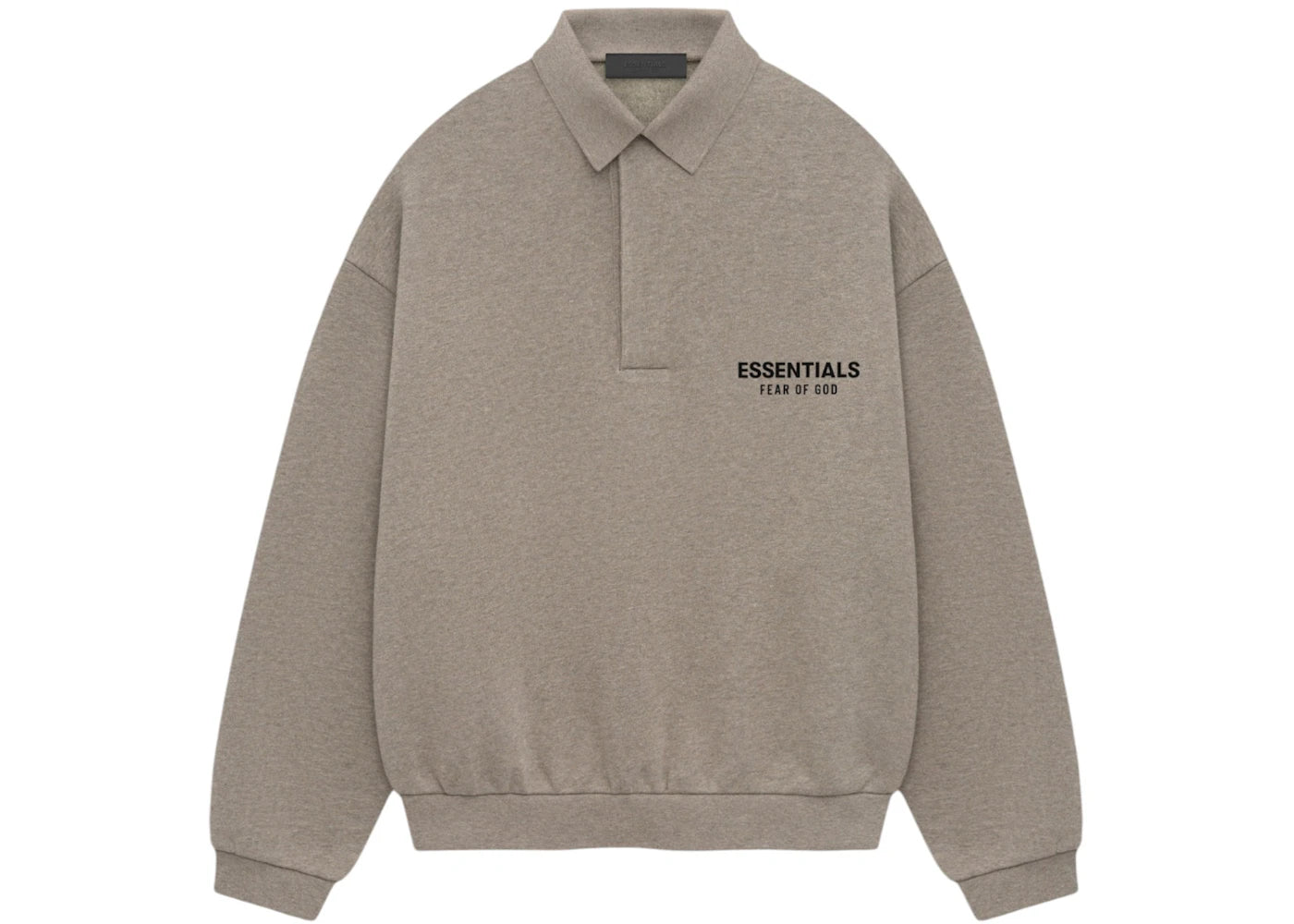 Fear of God Essentials Fleece Polo-Heather Gray
