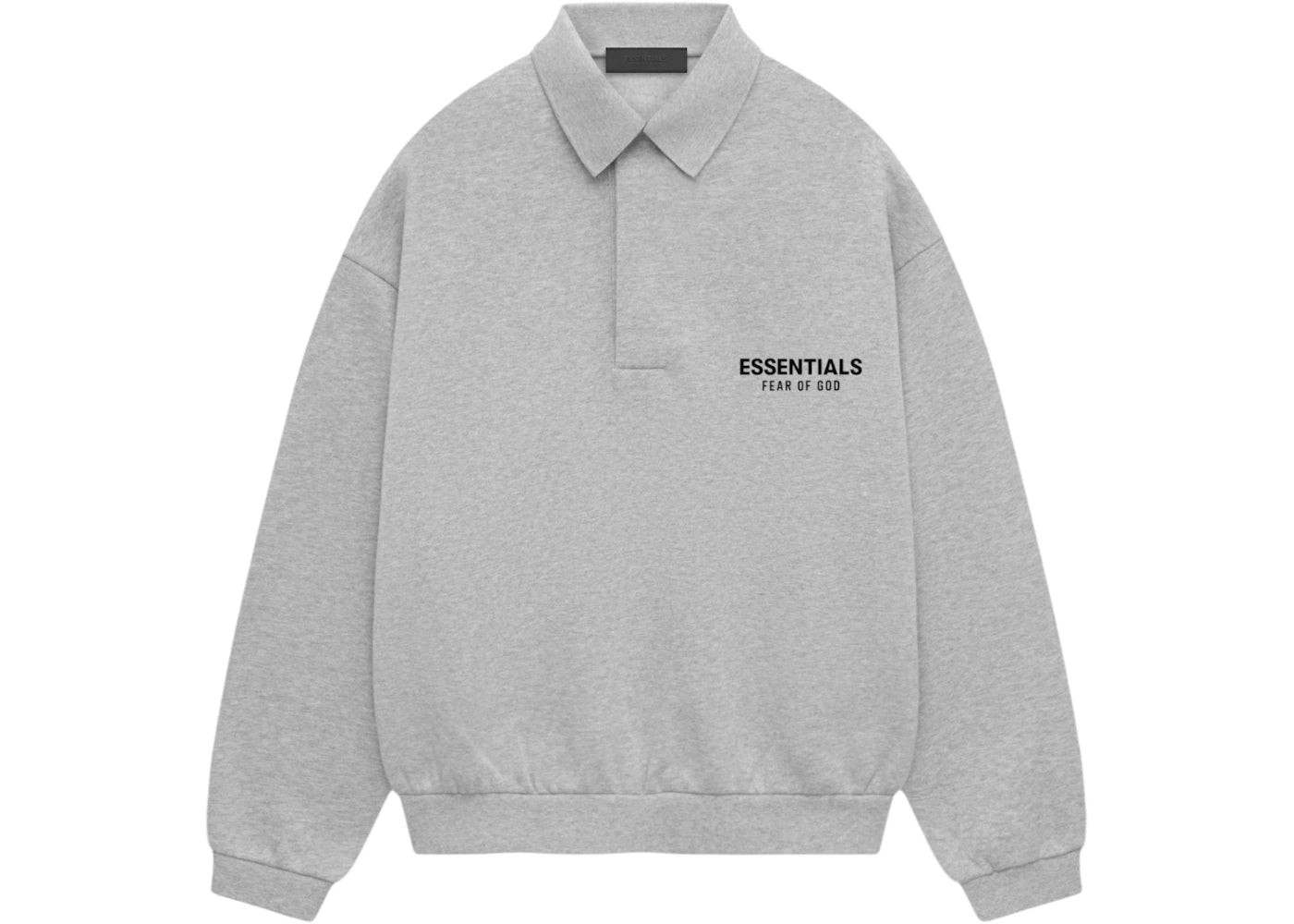 Fear of God Essentials Fleece Polo-Light Heather Gray