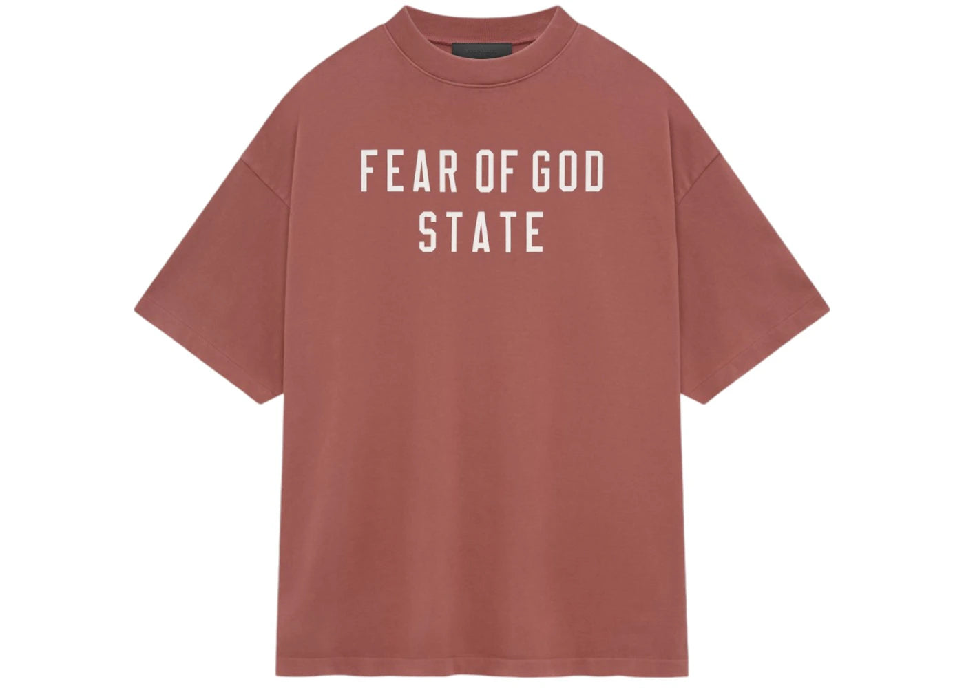 Fear of God Essentials Heavy Crewneck Tee-Crimson