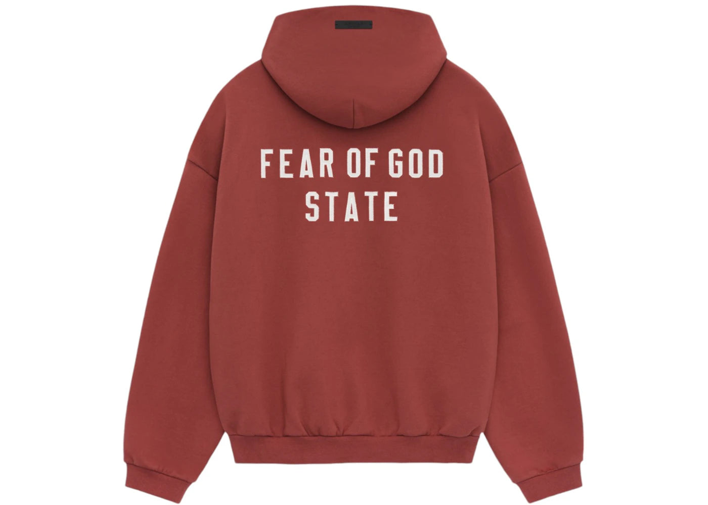 Fear of God Essentials Heavy Fleece Fullzip Hoodie-Crimson
