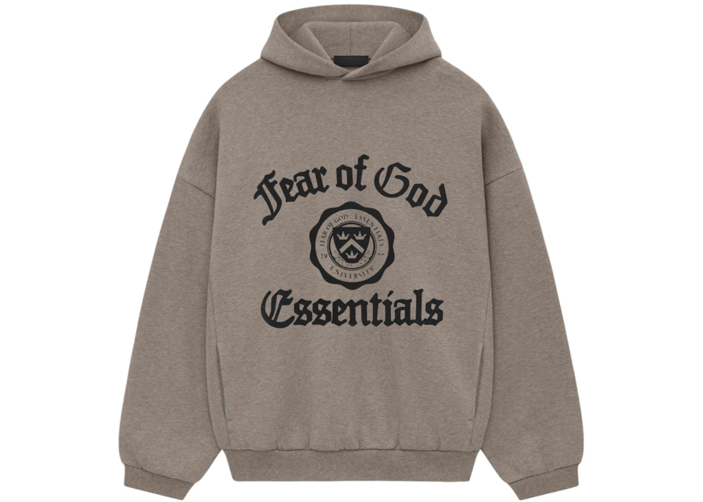 Fear of God Essentials Heavy Fleece Vintage Shrunken Hoodie-Heather Gray