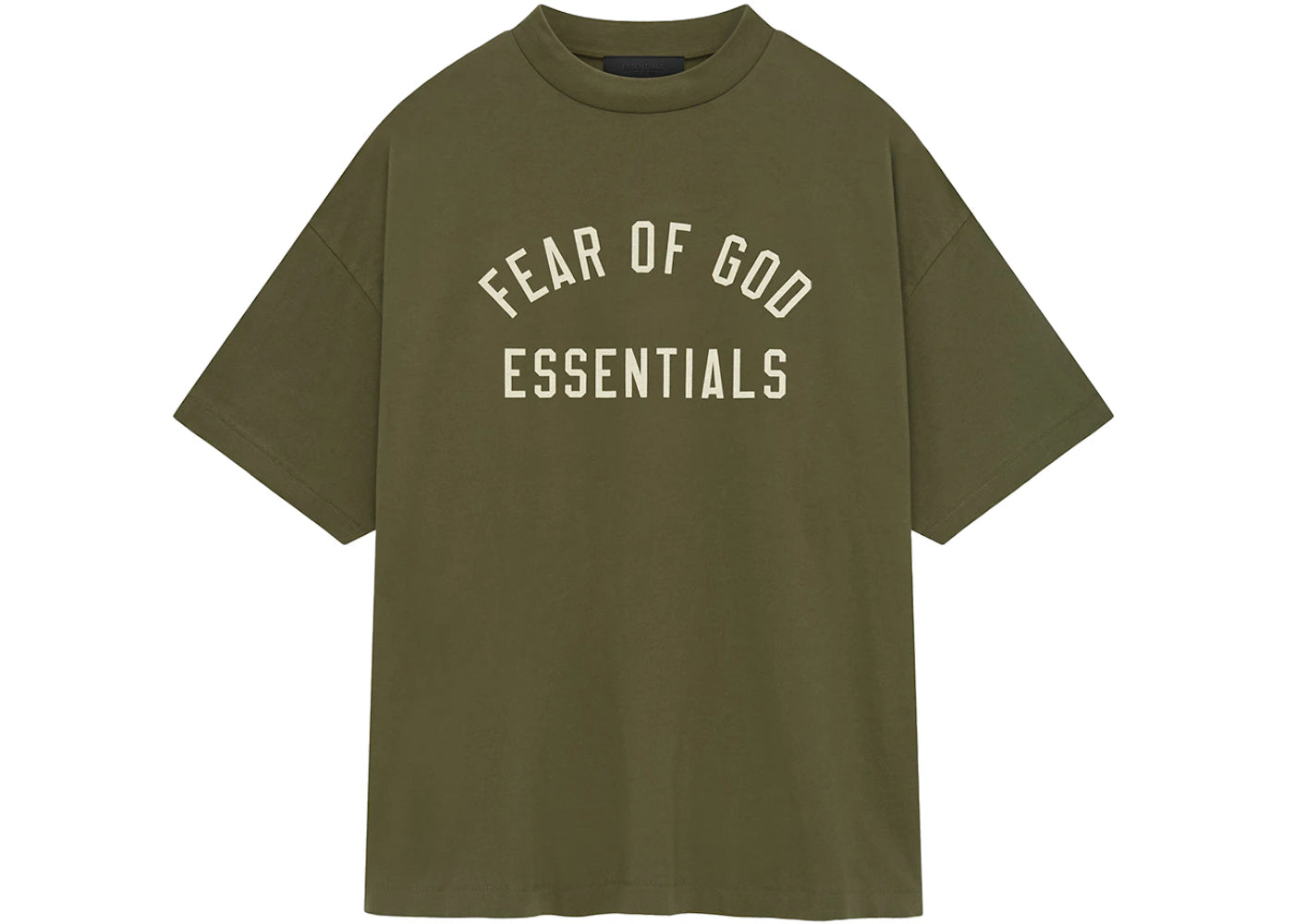 Fear of God Essentials Jersey Crewneck Tee-Military