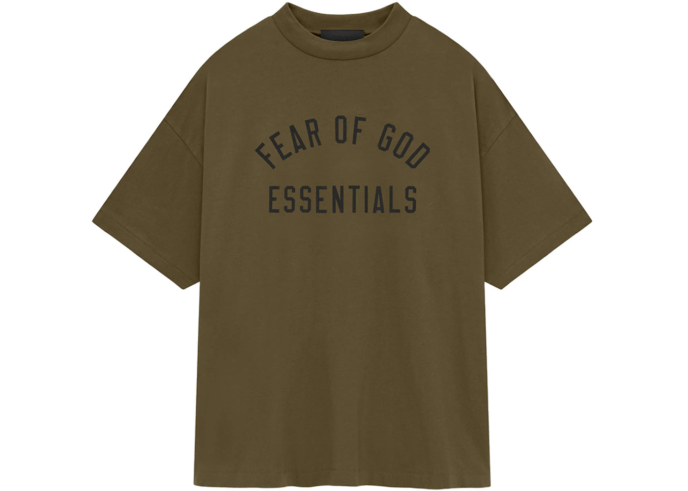 Fear of God Essentials Jersey Crewneck Tee-Olive