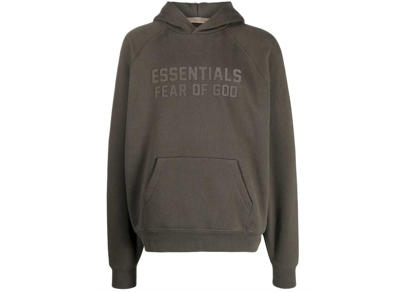 Fear of God Essentials Raglan Hoodie-Gray Off Black