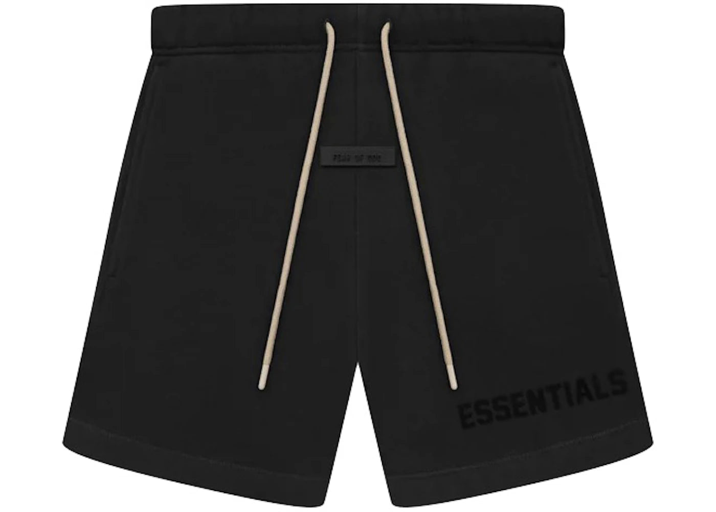 Fear of God Essentials Cream Drawstring Sweatshort-Jet Black