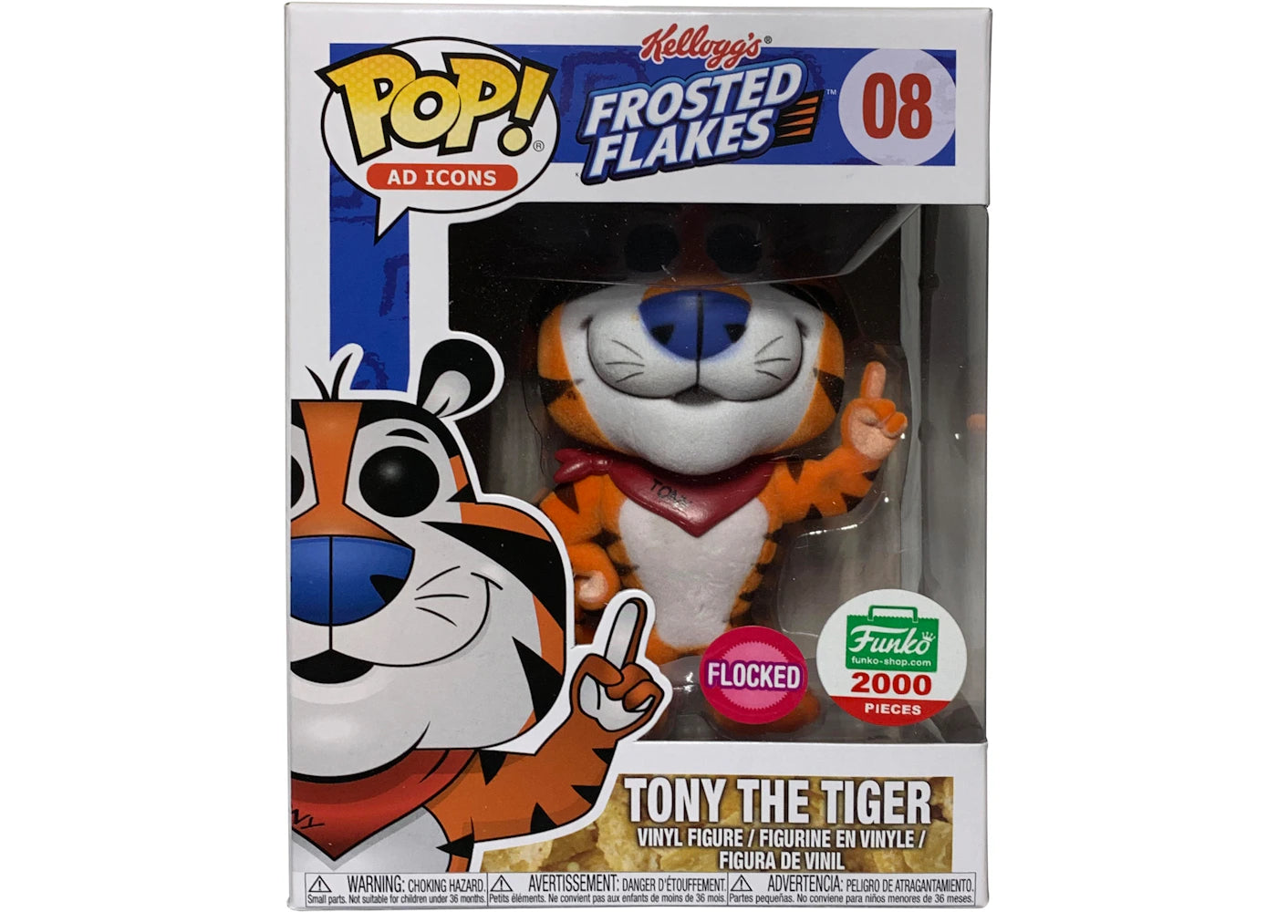 Funko Pop! Ad Icons Frosted Flakes Tony the Tiger (Flocked) Funko Shop Exclusive Figure #08-