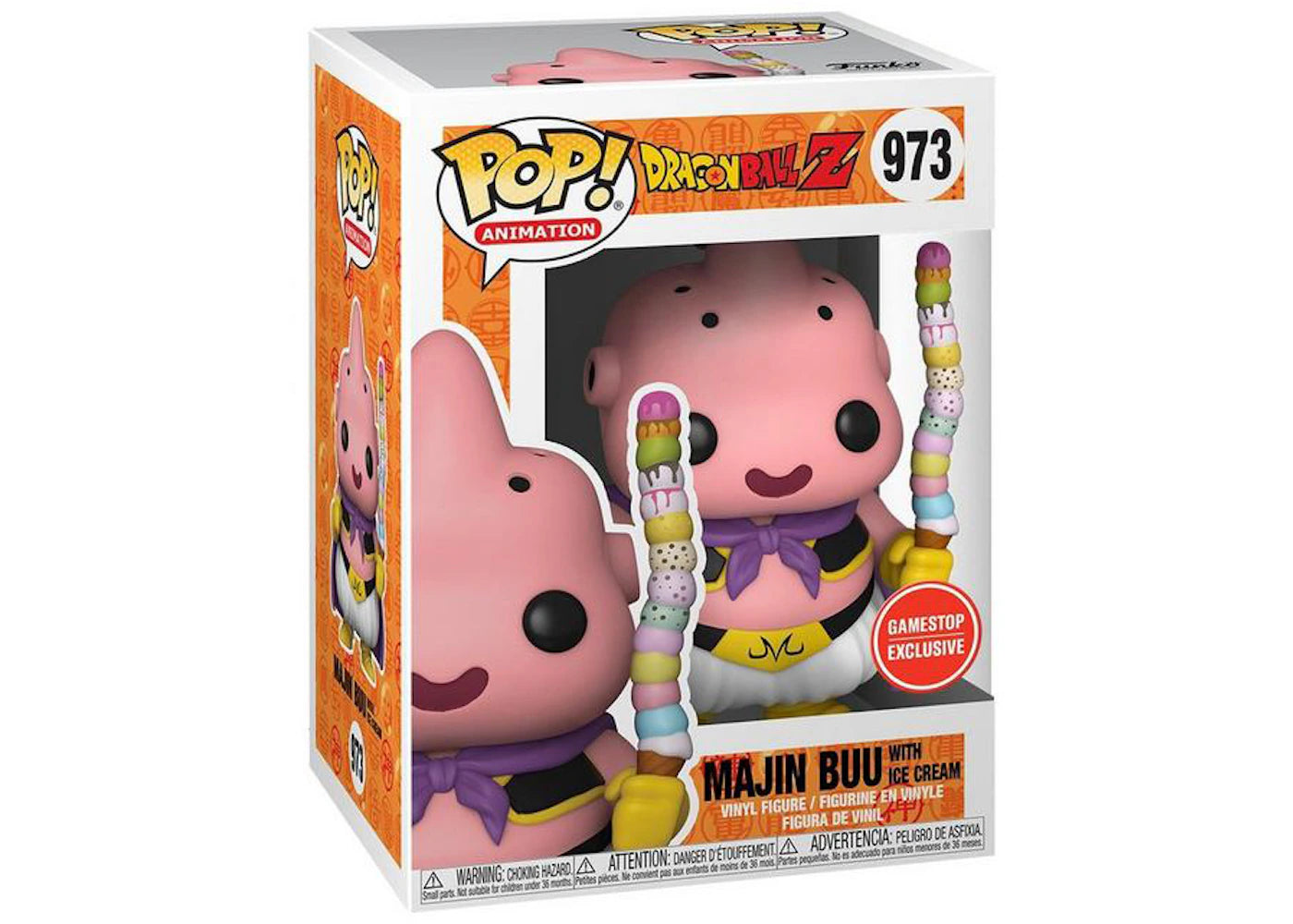 Funko Pop! And Tee Animation Dragonball Z Majin Buu With Ice Cream GameStop Exclusive Figure #973-