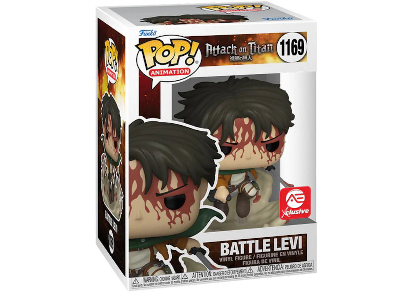 Funko Pop! Animation Attack on Titan Battle Levi (Bloody) AE Exclusive Figure #1169-